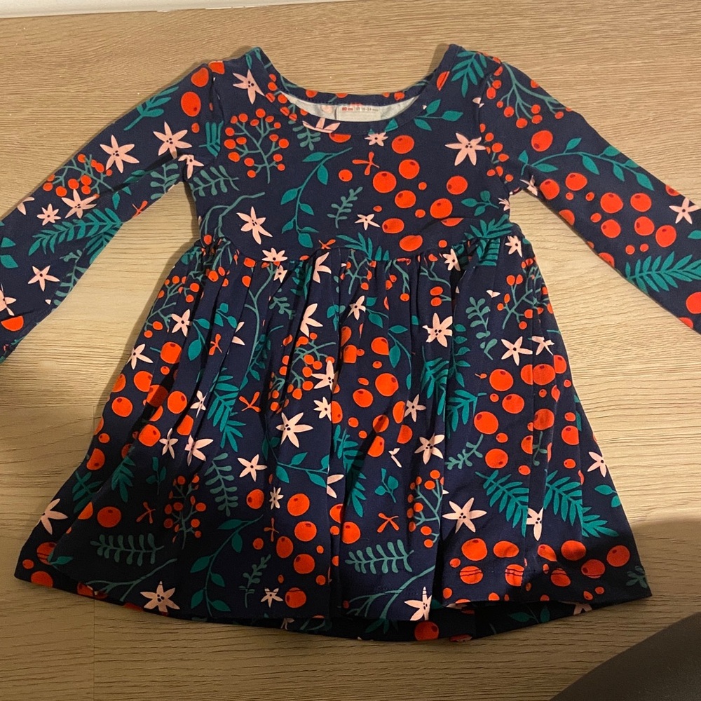 Hanna Andersson Navy Floral Kids Dress